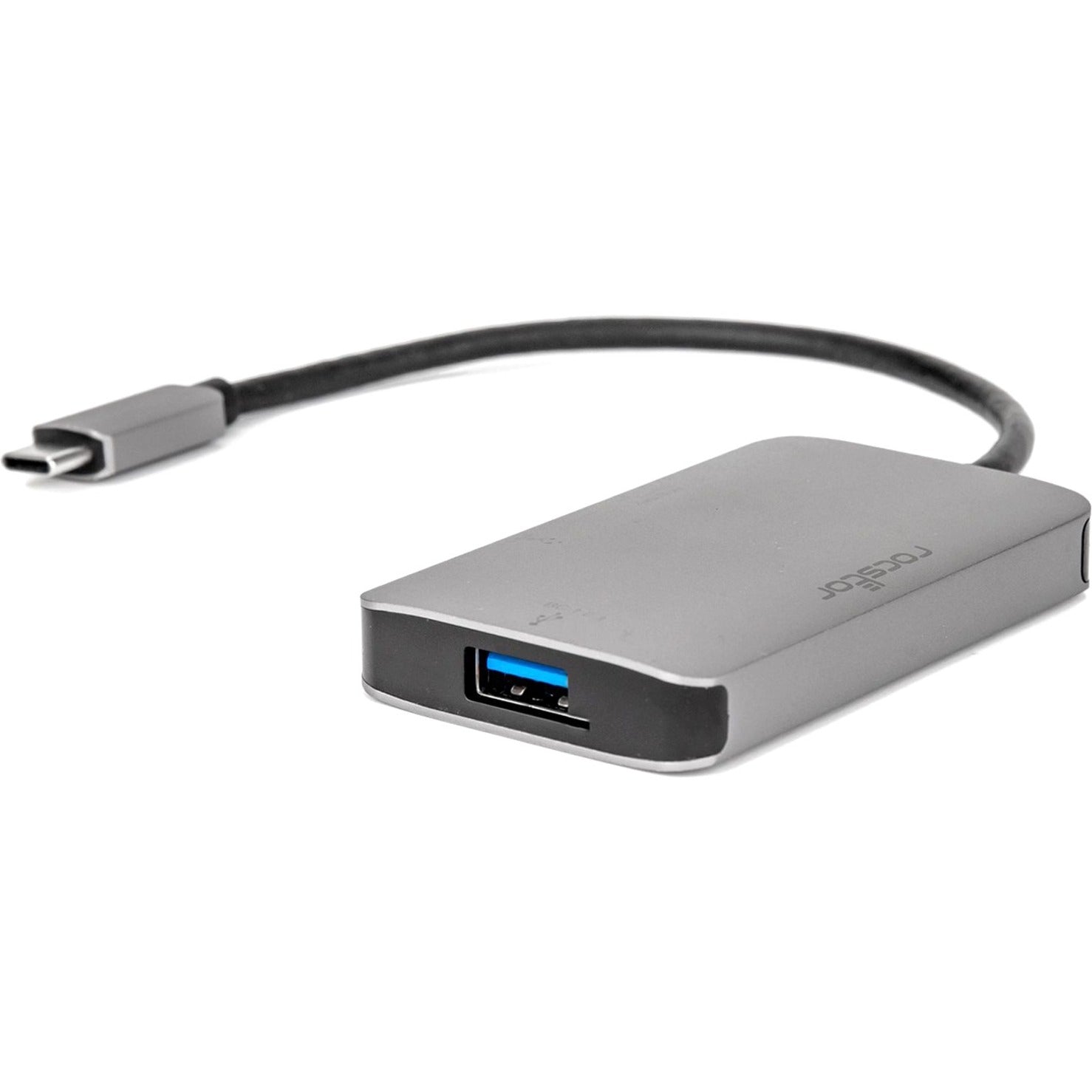 Rocstor Y10A176-S1 USB-C to HDMI Multiport Adapter - USB-C to HDMI/USB-C (3.1)/USB 3.0 Converter, Silver