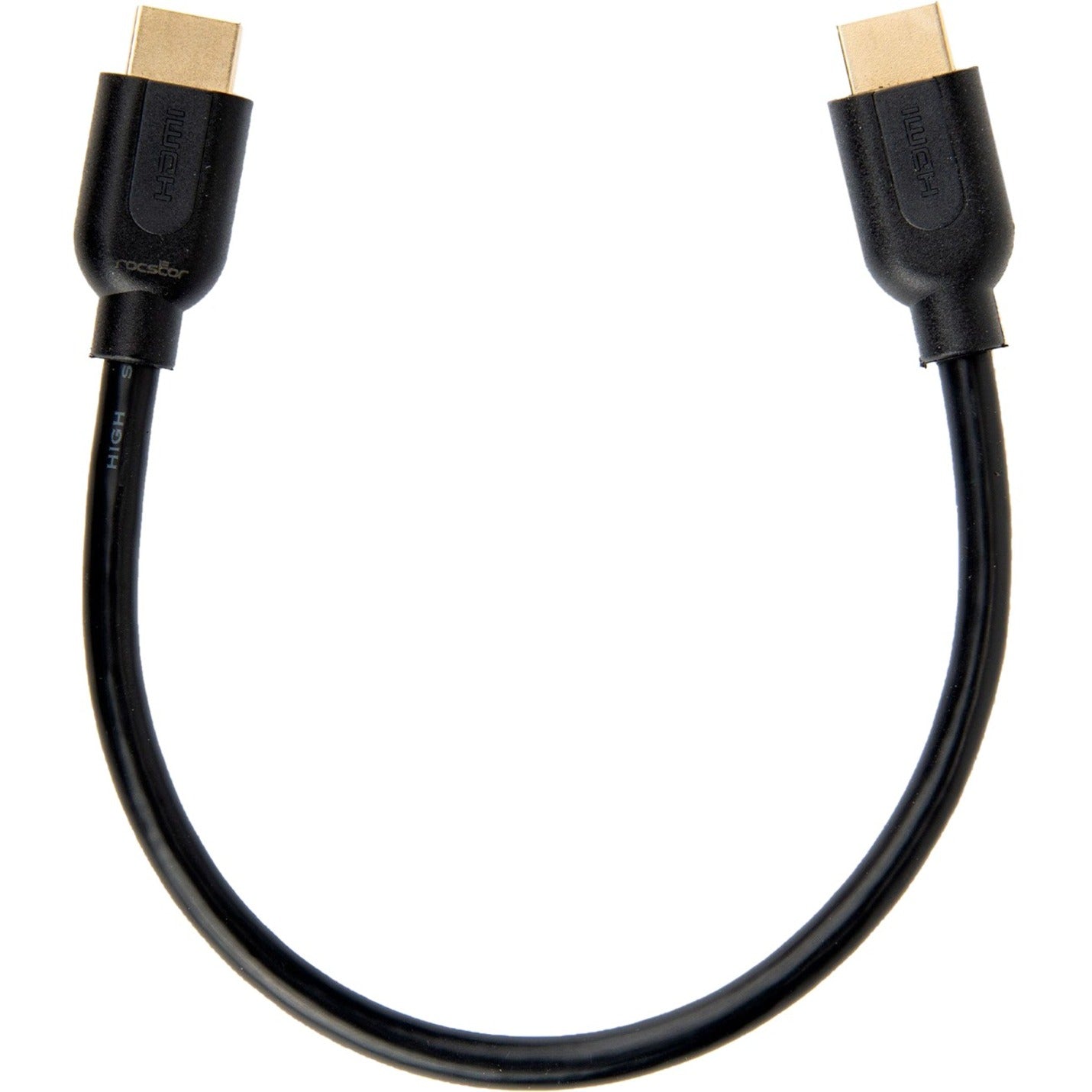 Rocstor Y10C156-B1 Premium High Speed HDMI Cable with Ethernet 1-ft, Black