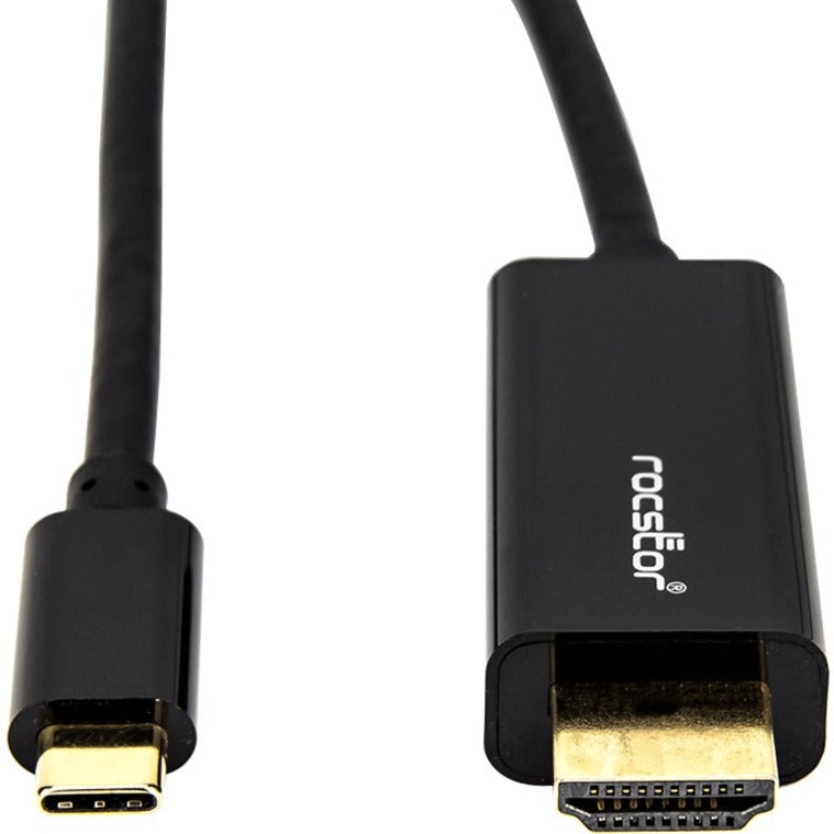 Rocstor Y10C166-B1 6ft USB-C to HDMI Cable, Supports 4Kx2K 60Hz, Black