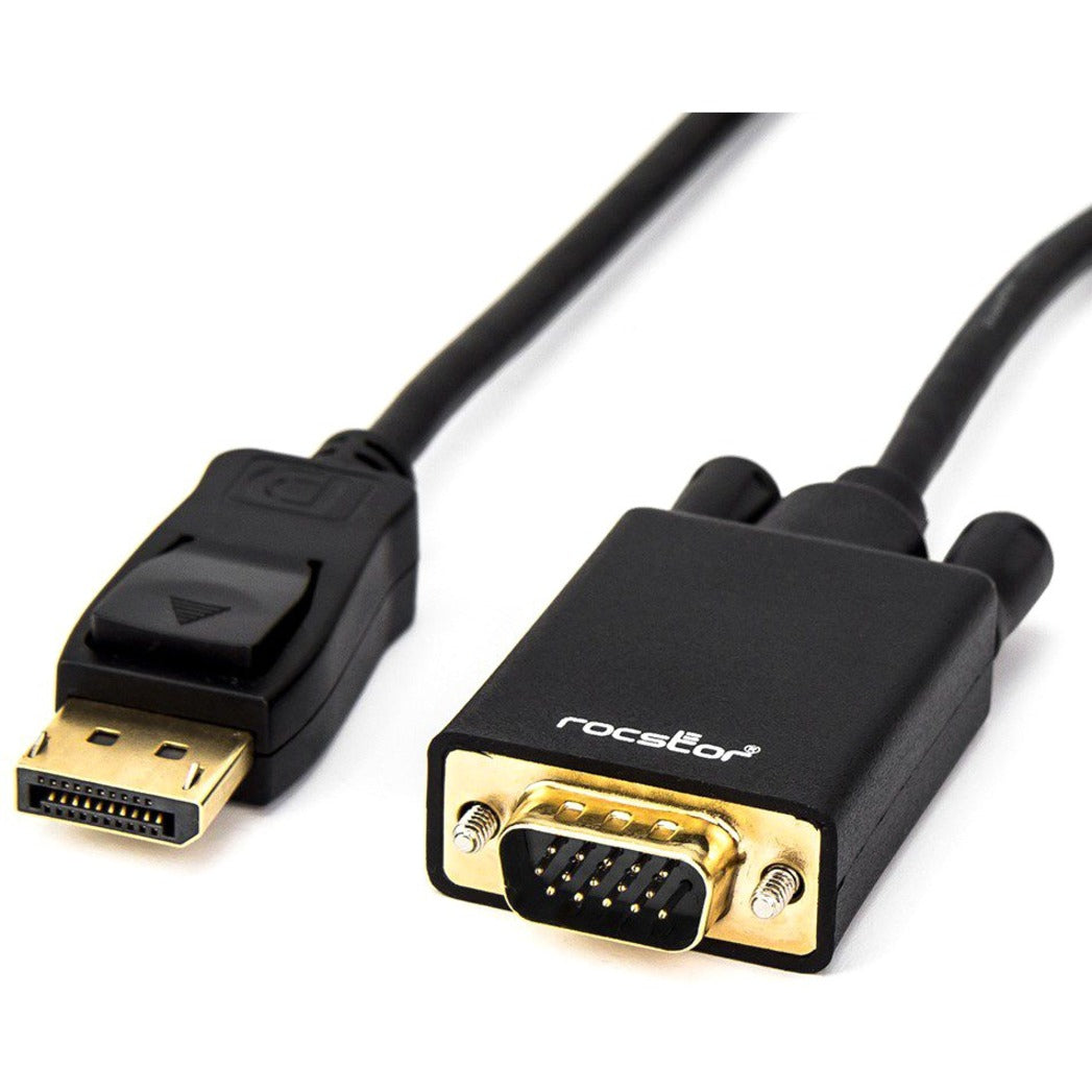 Rocstor Y10A172-B1 DisplayPort/VGA Video Cable, 6FT, Supports 1080P 60Hz