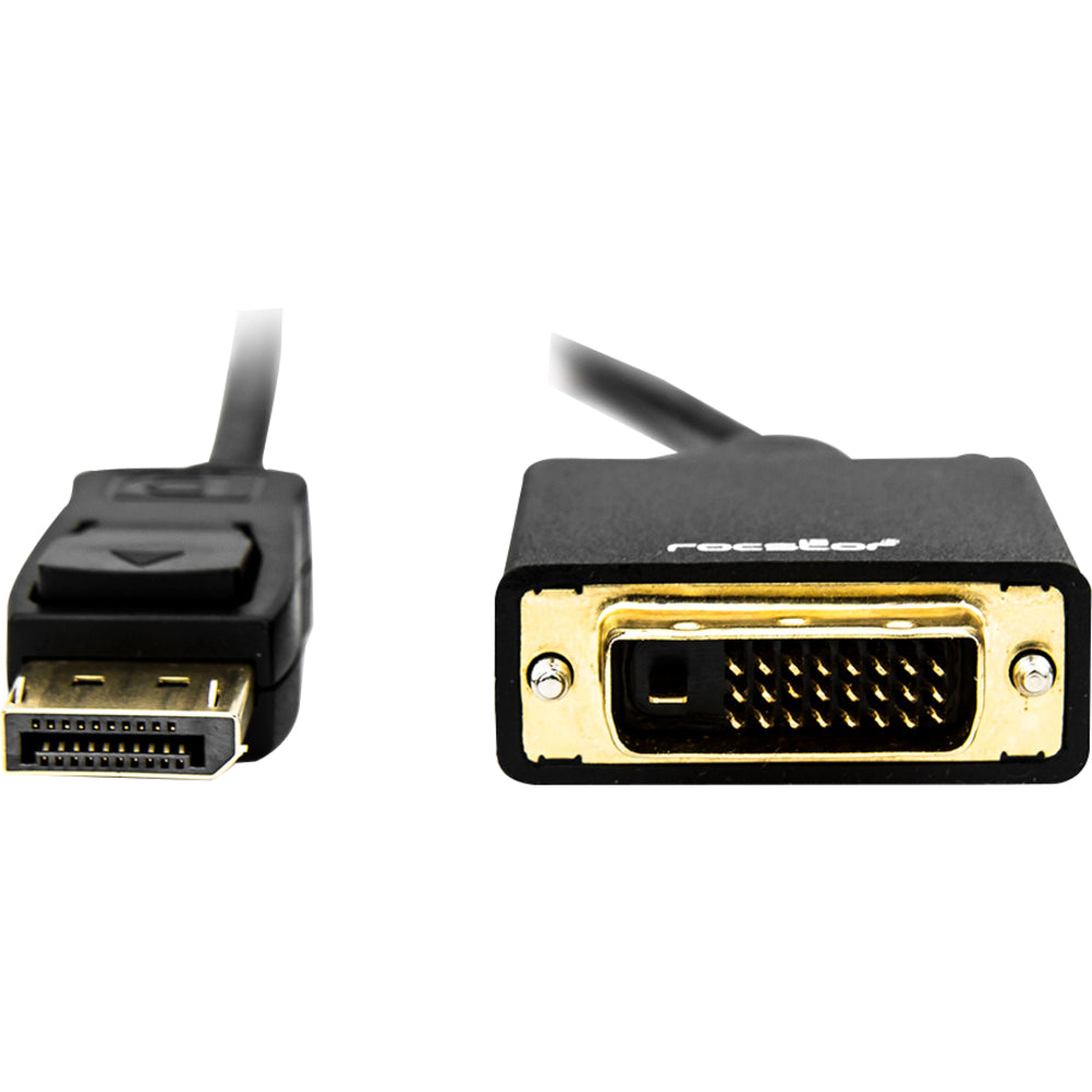 Rocstor Y10C155-B1 DisplayPort 1.2v to DVI Video Cable 6ft, Supports 4K