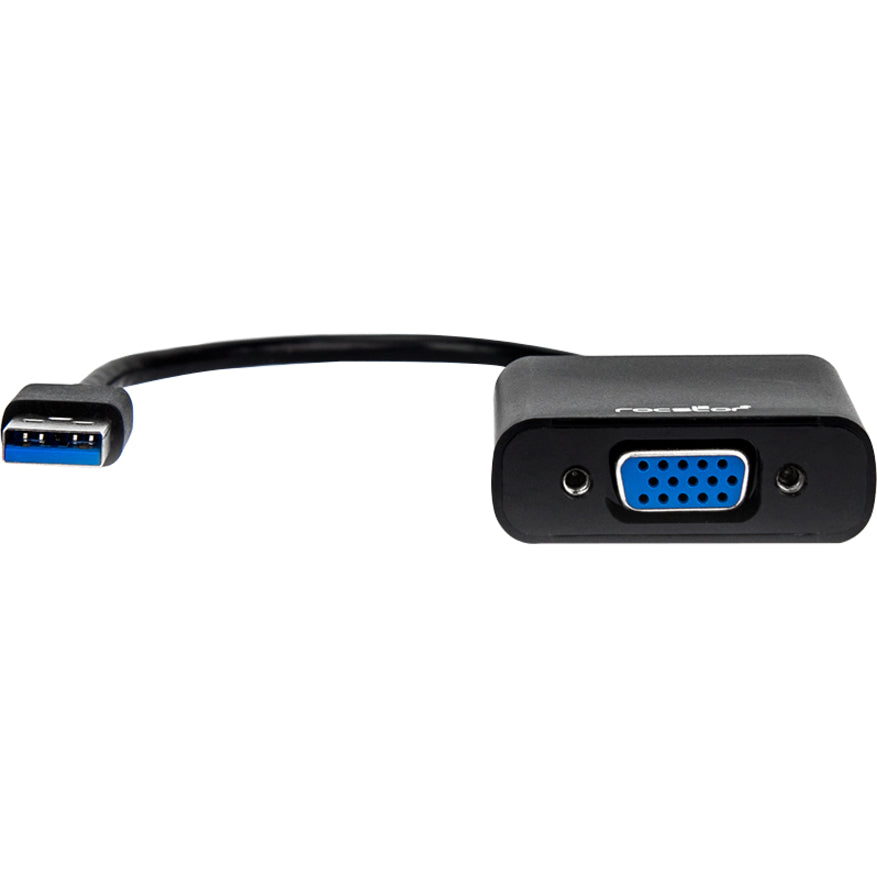 Rocstor Y10A178-B1 Premium USB 3.0 SuperSpeed to VGA Adapter, M/F - 1920x1200 1080p, Supports 1 Monitor