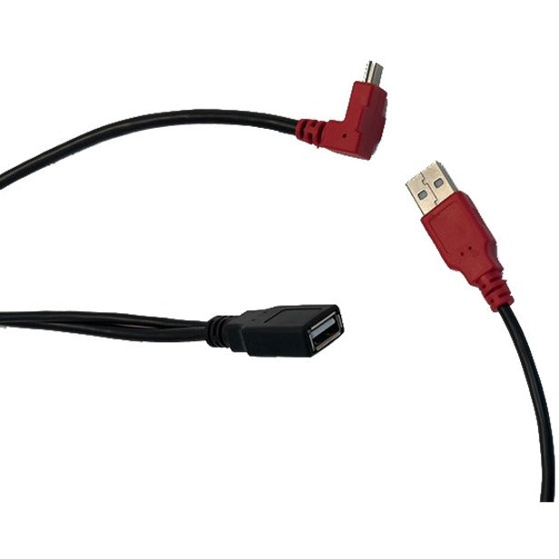 Mimo Monitors CBL-CP-USBA USB Data Transfer Cable, Right-angled Connector, 4.92 ft, Red