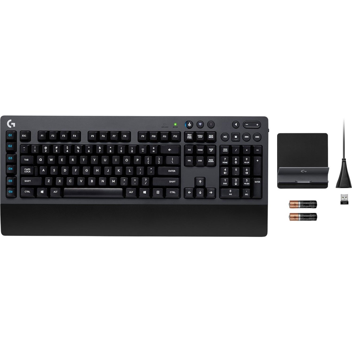 Logitech 920-008386 G613 Wireless Mechanical Gaming Keyboard, Bluetooth/Wi-Fi, G-Key, USB