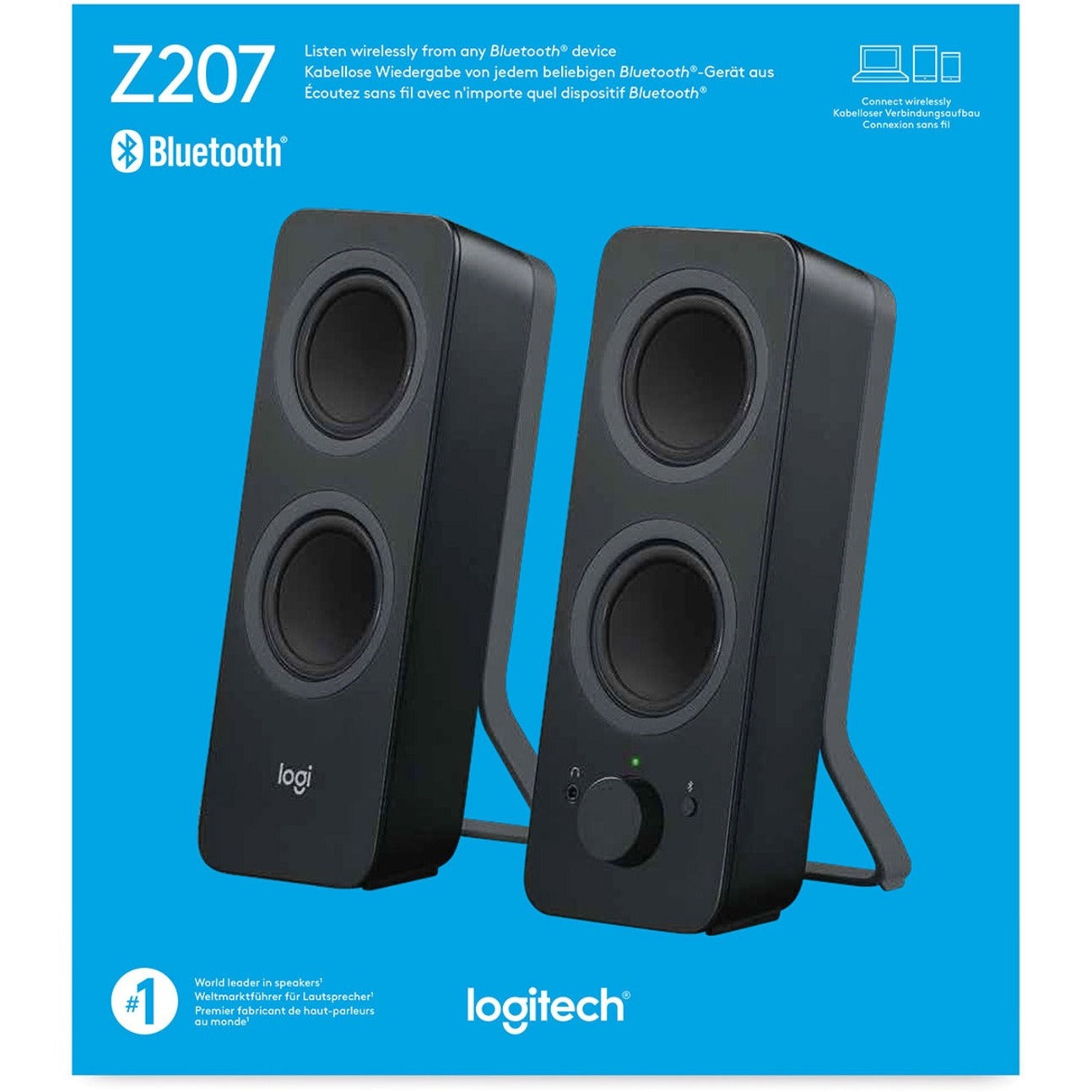 Logitech Z207 Bluetooth Speaker System, 5W RMS Wireless