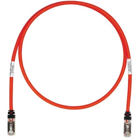Panduit STP6X1MRD Cat.6a S/FTP Network Cable, 10 Gbit/s, 3.28 ft, Red