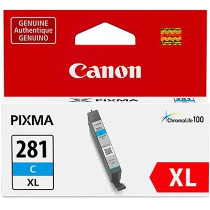 Canon 2034C001 CLI-281 XL Cyan Ink Tank, Original Ink Cartridge for Canon PIXMA Printers