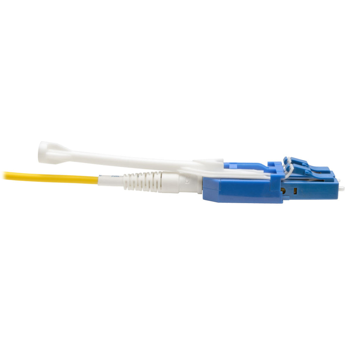Tripp Lite N390-01M-8LC-AP MTP/MPO to 8xLC Singlemode Breakout Patch Cable, Yellow, 1m, Angled Connector, Uniboot Connector, 100 Gbit/s