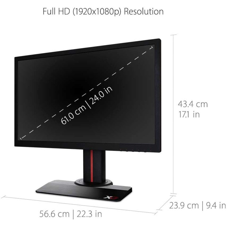 ViewSonic XG2402 Gaming LCD Monitor, Full HD, 24", FreeSync, USB/HDMI/DisplayPort