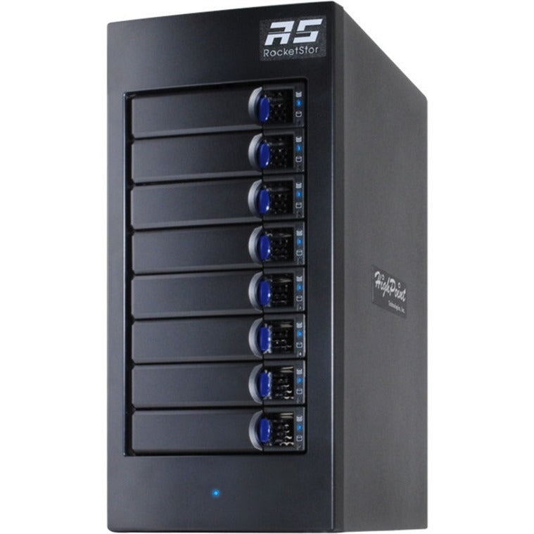 HighPoint RS6628A RocketStor 2nd Generation Thunderbolt 3 40Gb/s Hardware RAID Storage Enclosure, 8-Bay/SAS & SATA USB-C