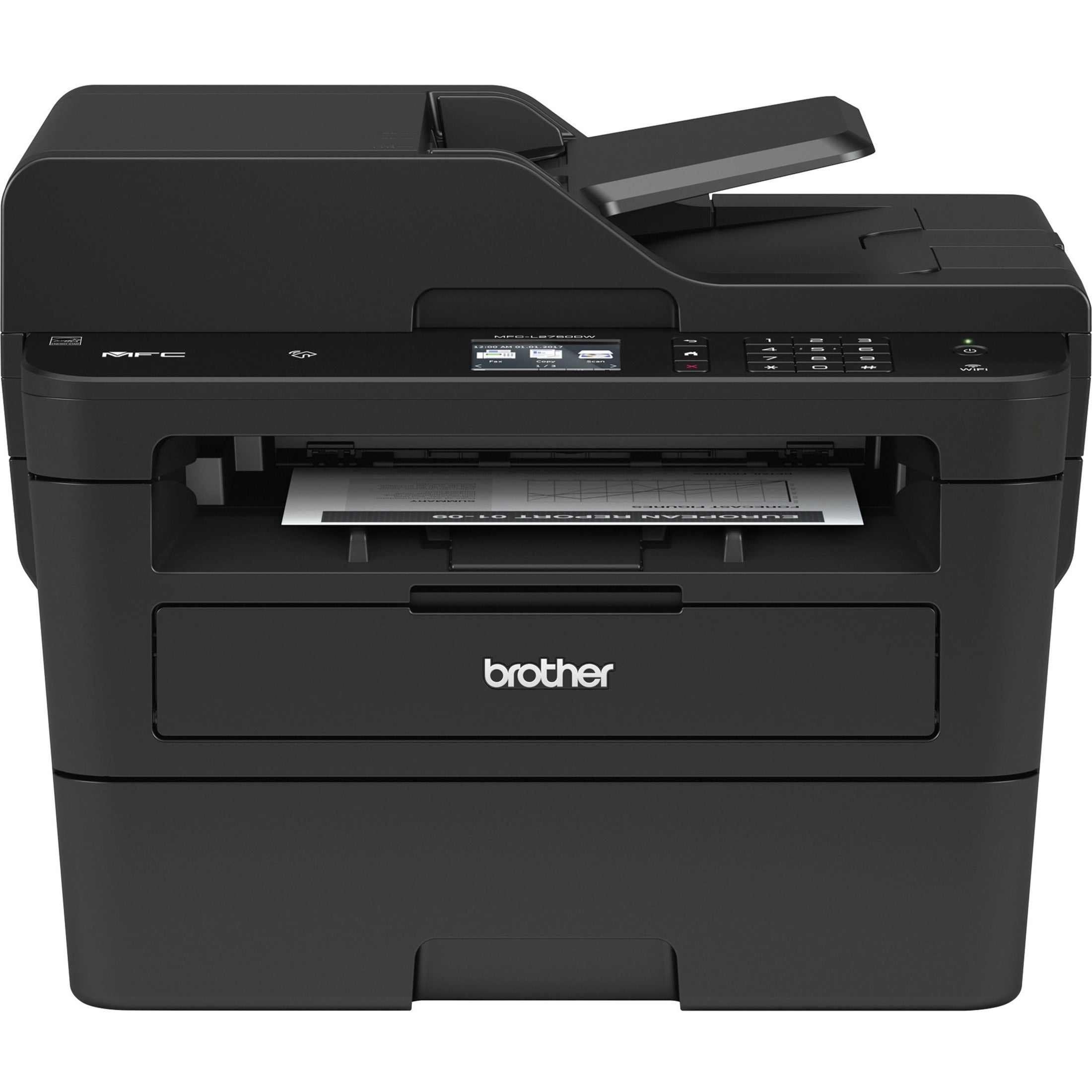 Brother MFC-L2750DW Multifunction Monochrome Laser Printer, 2.7 Touchscreen, 36 ppm