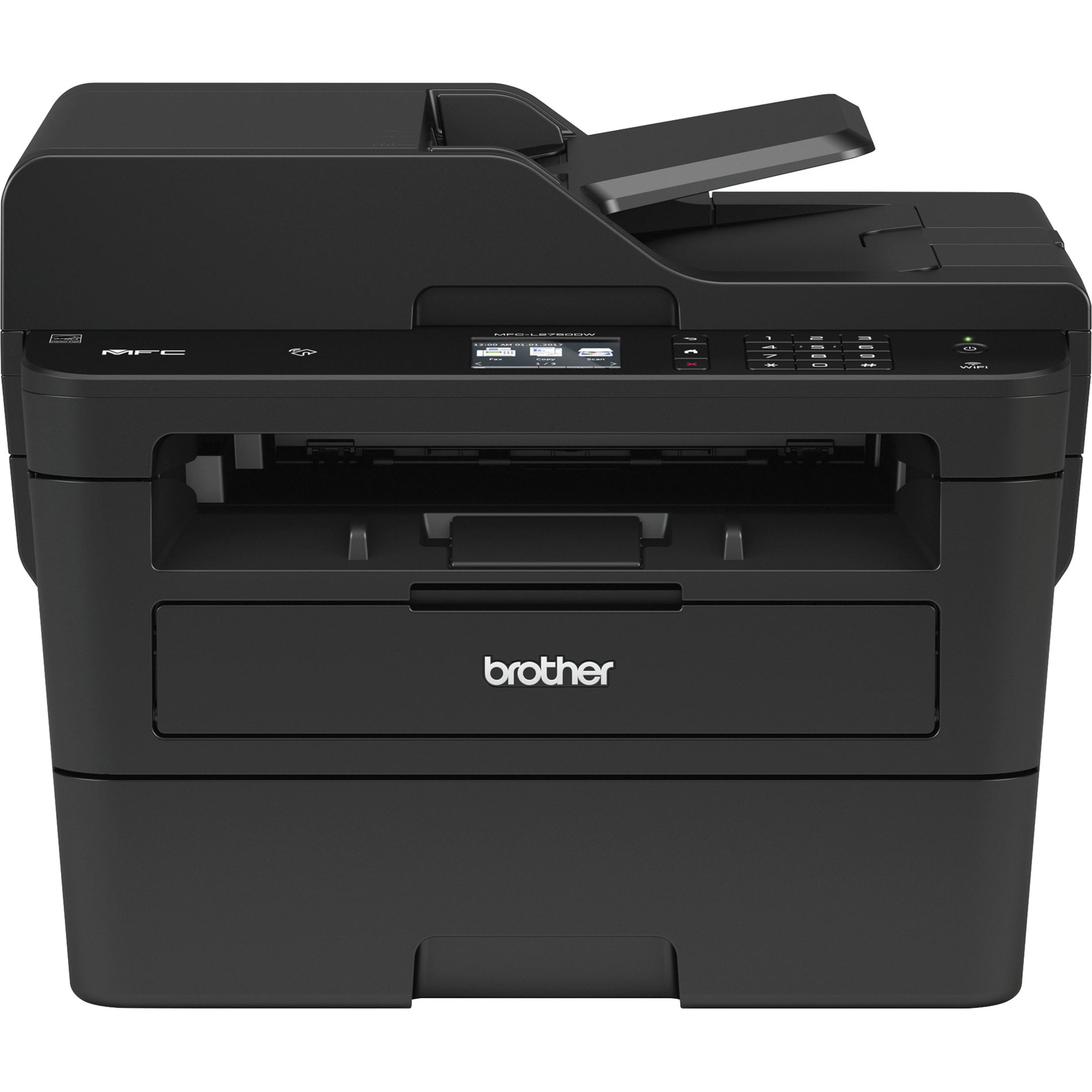 Brother MFC-L2750DW Multifunction Monochrome Laser Printer, 2.7" Touchscreen, 36 ppm