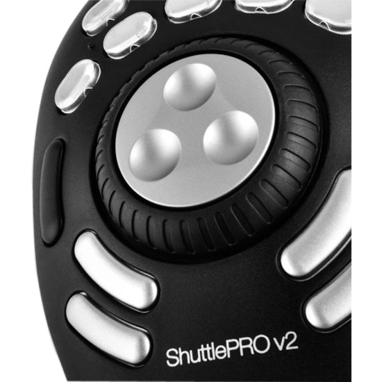 Contour 0-00498 ShuttlePro v2 Multimedia Controller, USB Scroller Type Jog Dial, 15 Total Buttons