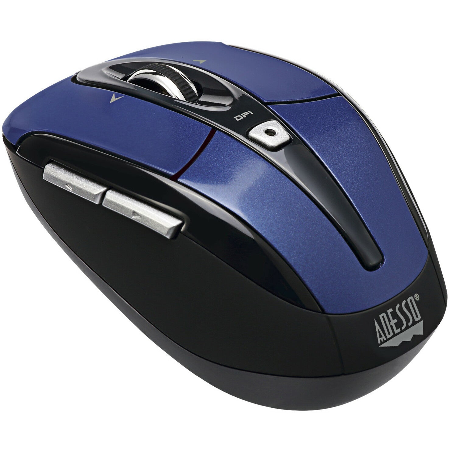 Adesso IMOUSES60L iMouse S60L - 2.4 GHz Wireless Programmable Nano Mouse, Ergonomic Fit, 1600 DPI, Blue