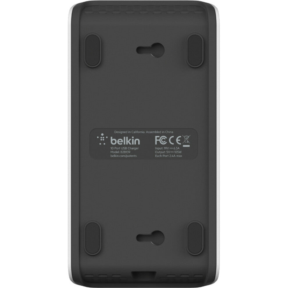 Belkin B2B139 RockStar 10-Port USB Charging Station, 120W Power Supply, 1 Year Warranty