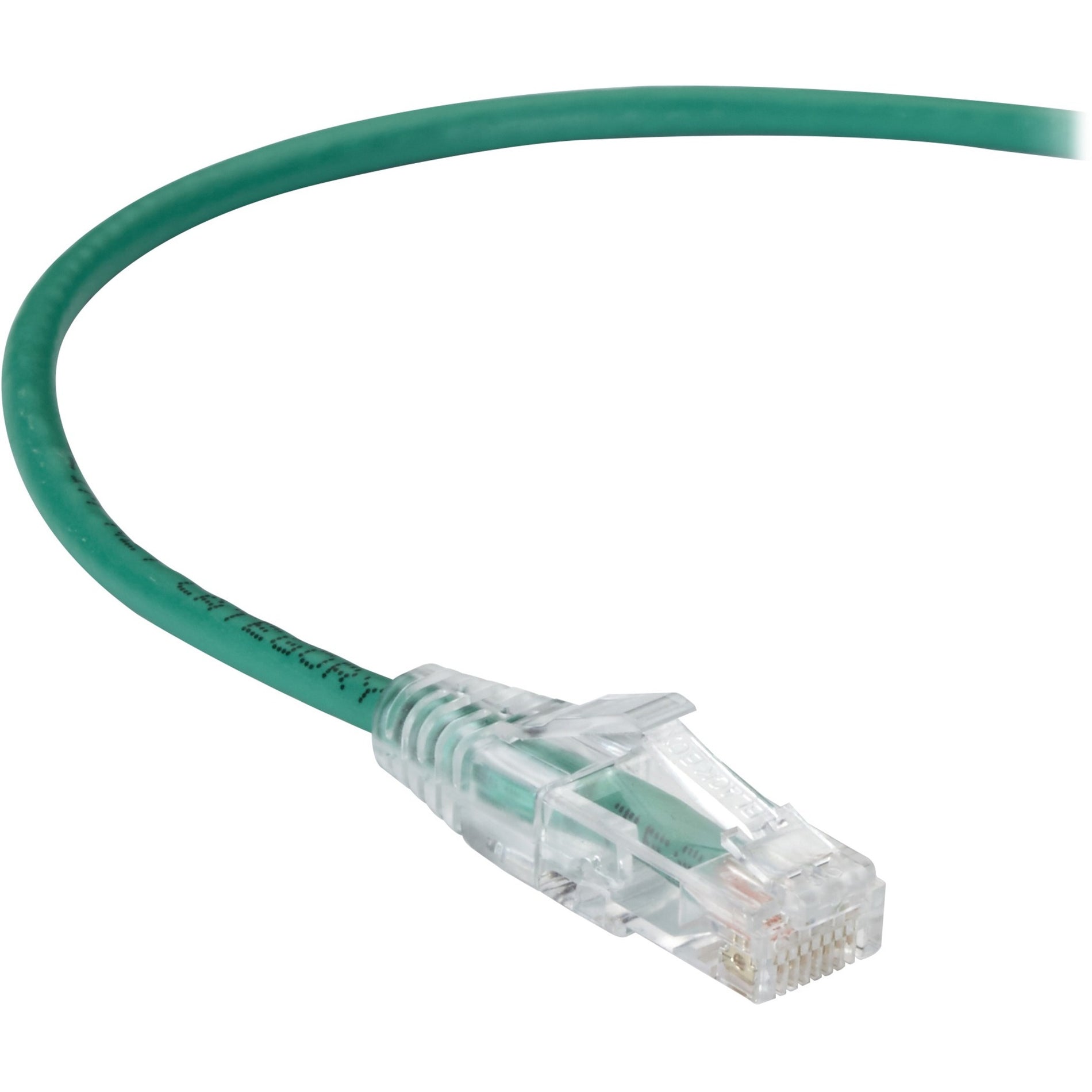 Black Box C6APC28-GN-15 Slim-Net Cat.6a UTP Patch Network Cable, 15 ft, Green