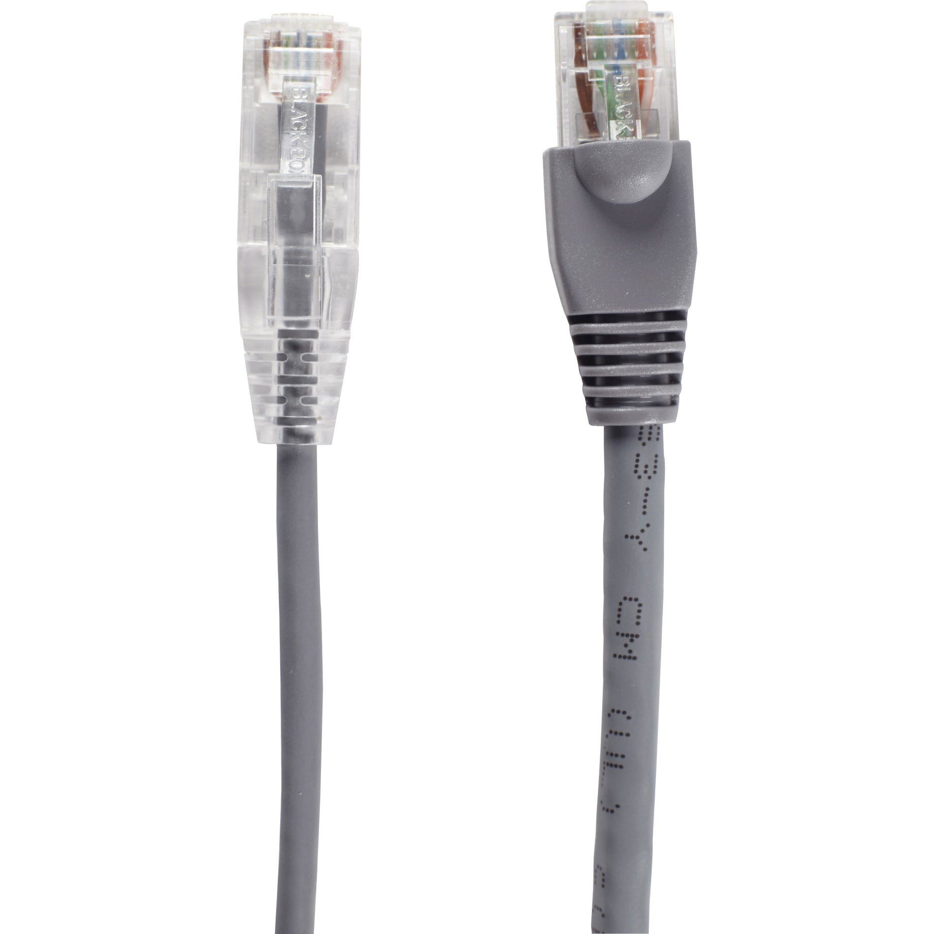Black Box C6APC28-GY-02 Slim-Net Cat.6a UTP Patch Network Cable, 2 ft, 10 Gbit/s