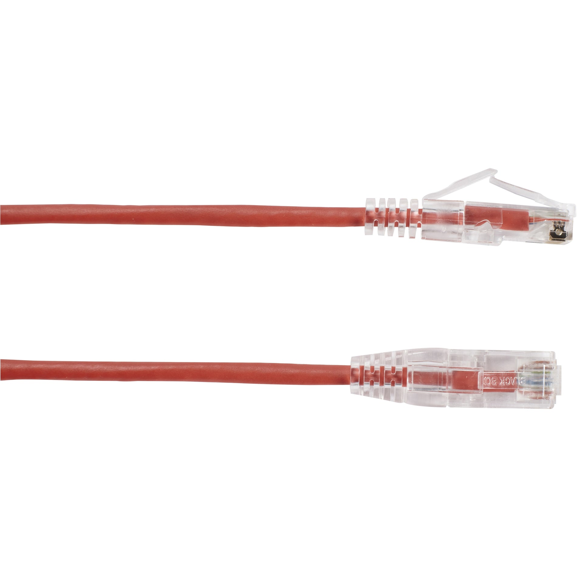 Black Box C6APC28-RD-15 Slim-Net Cat.6a UTP Patch Network Cable, 15 ft, Red