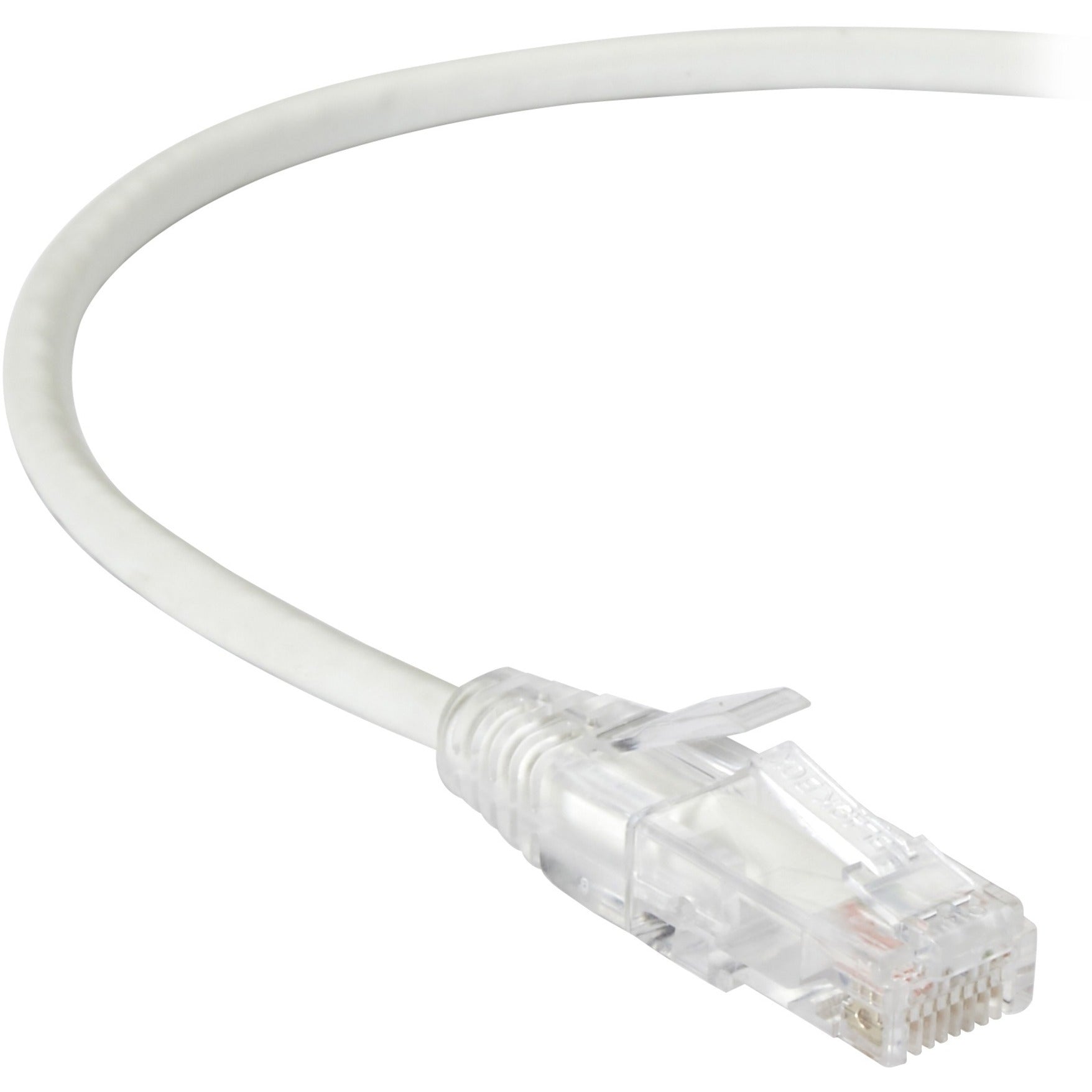 Black Box C6APC28-WH-01 Slim-Net Cat.6a UTP Patch Network Cable, 1 ft, 10 Gbit/s