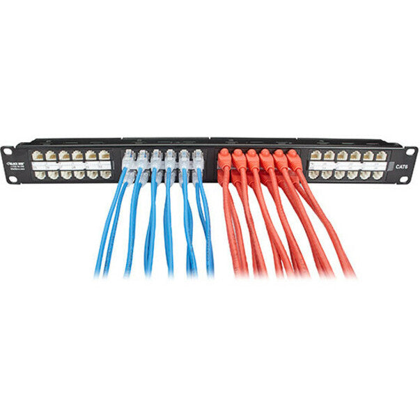 Black Box C6PC28-BK-01 Slim-Net Cat.6 UTP Patch Network Cable, 1 ft, 10 Gbit/s, Snagless Boot