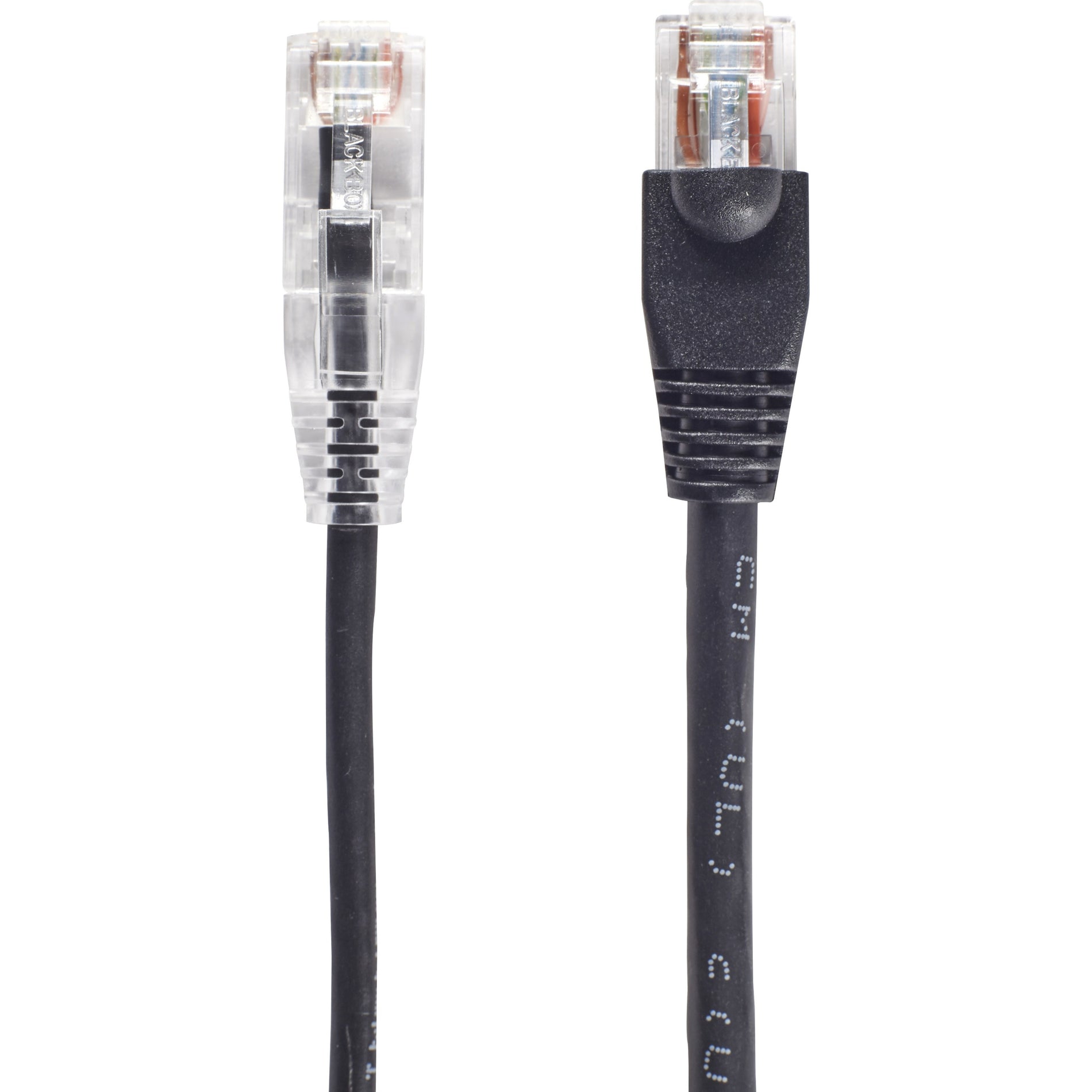 Black Box C6PC28-BK-02 Slim-Net Cat.6 UTP Patch Network Cable, 2 ft, 10 Gbit/s, Snagless Boot
