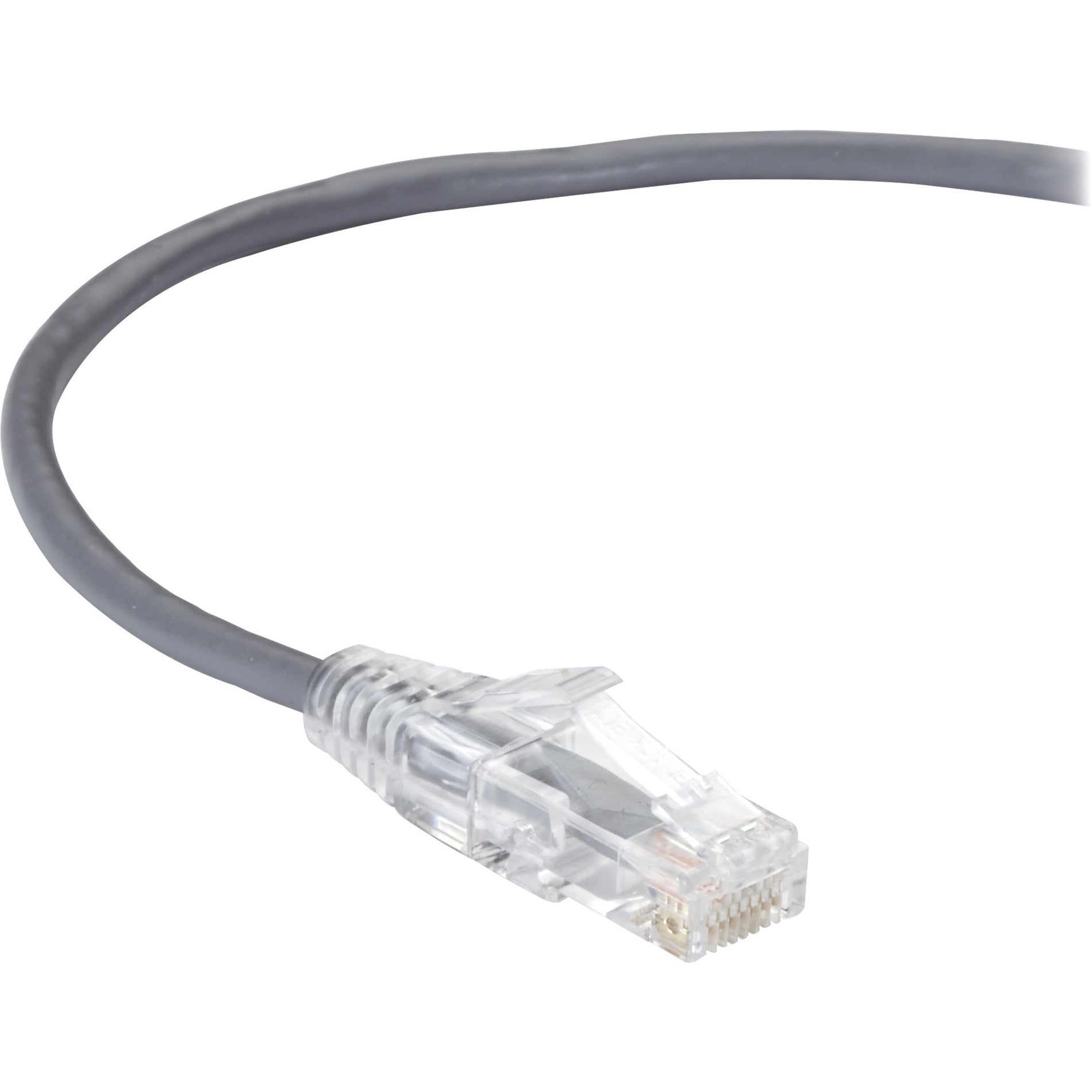 Black Box C6PC28-GY-01 Slim-Net Cat.6 UTP Patch Network Cable, 1 ft, 10 Gbit/s, Gray