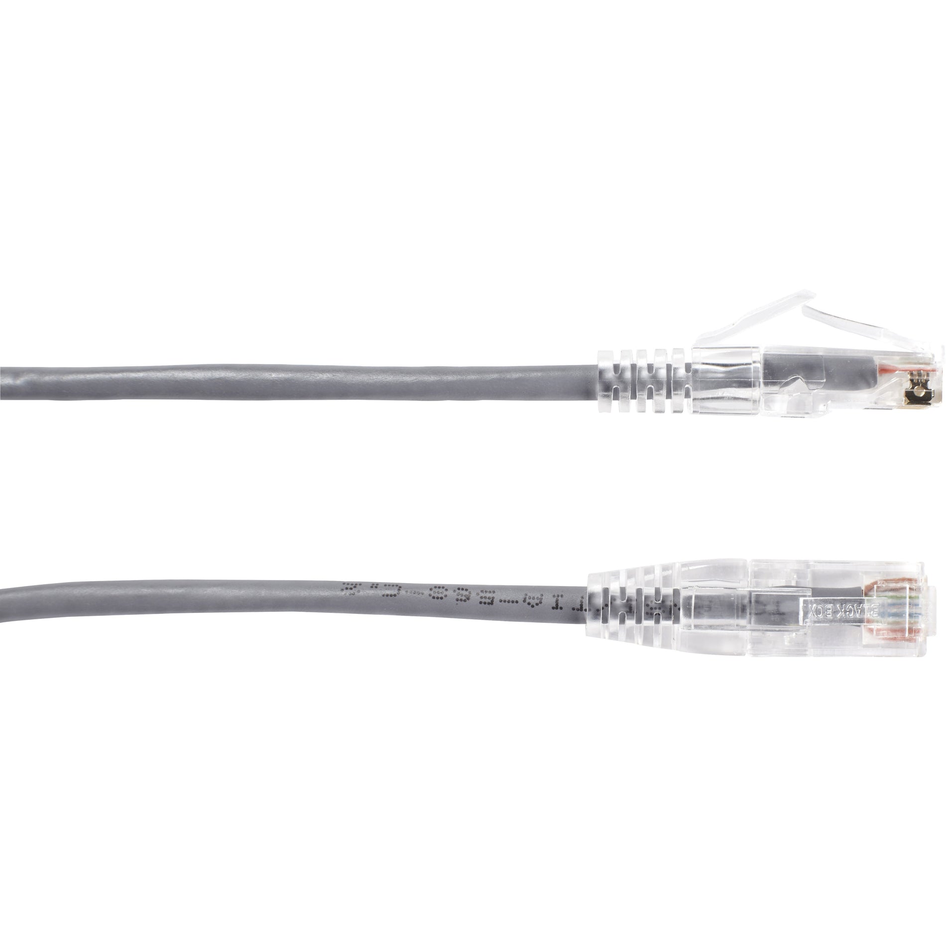 Black Box C6PC28-GY-10 Slim-Net Cat.6 UTP Patch Network Cable, 10 ft, 10 Gbit/s Data Transfer Rate