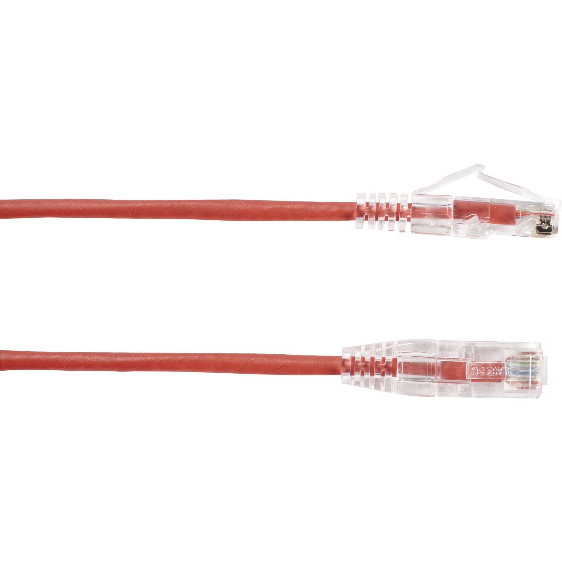 Black Box C6PC28-RD-10 Slim-Net Cat.6 UTP Patch Network Cable, 10 ft, Red, Lifetime Warranty