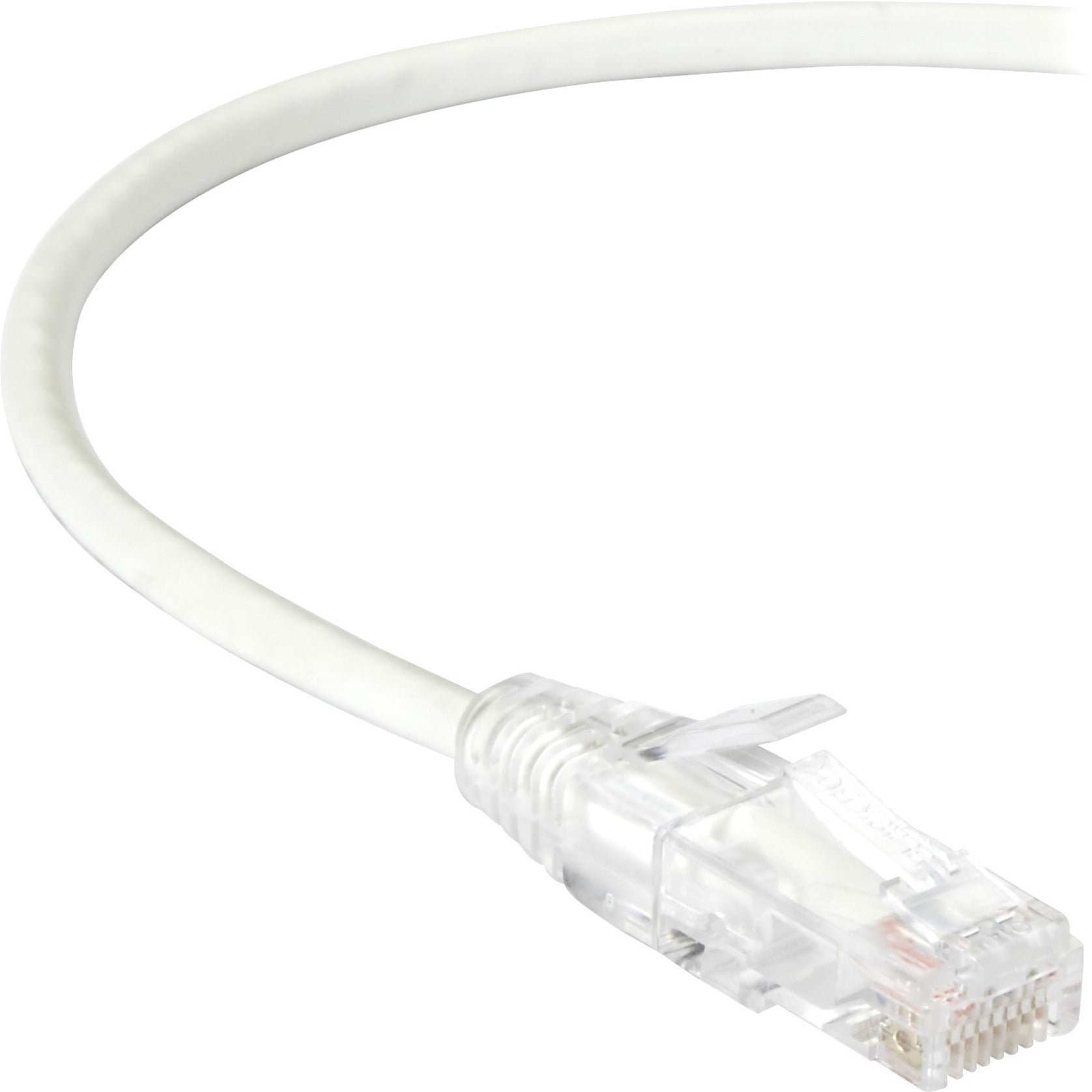 Black Box C6PC28-WH-15 Slim-Net Cat.6 UTP Patch Network Cable, 15 ft, Snagless Boot, 10 Gbit/s Data Transfer Rate