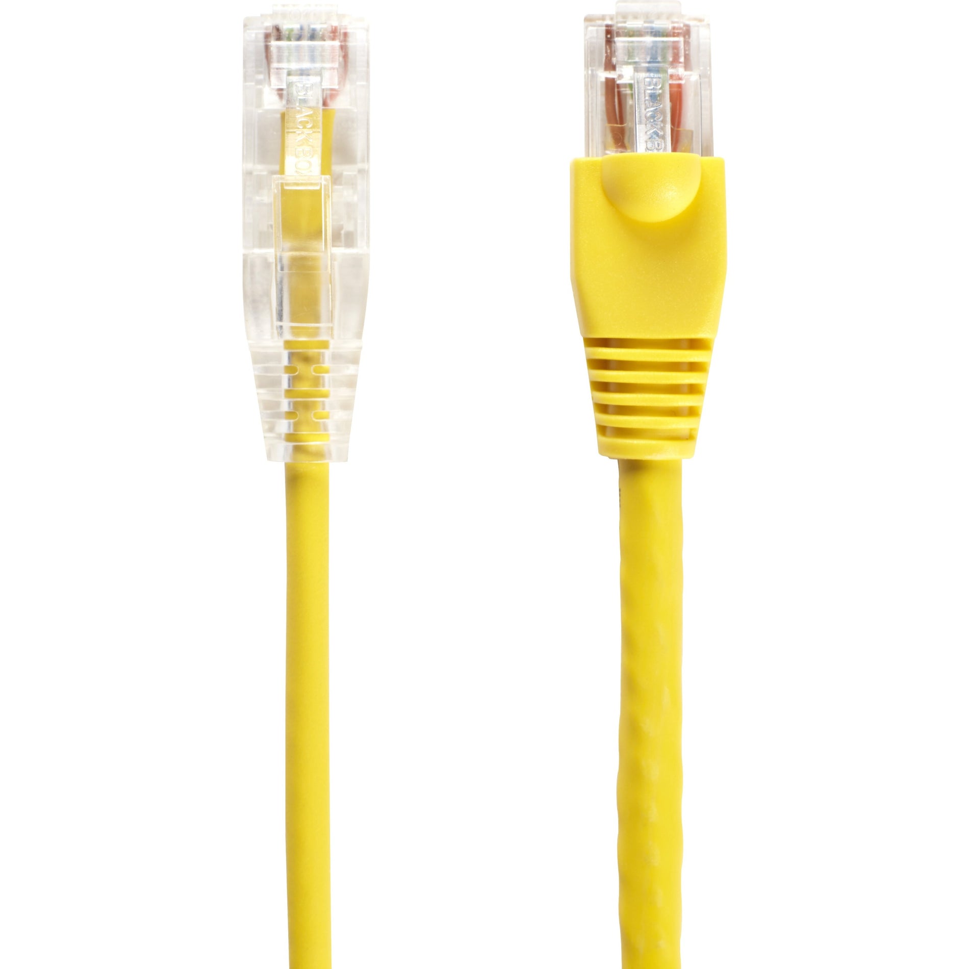 Black Box C6PC28-YL-07 Slim-Net Cat.6 UTP Patch Network Cable, 7 ft, Snagless Boot, 10 Gbit/s Data Transfer Rate, Yellow