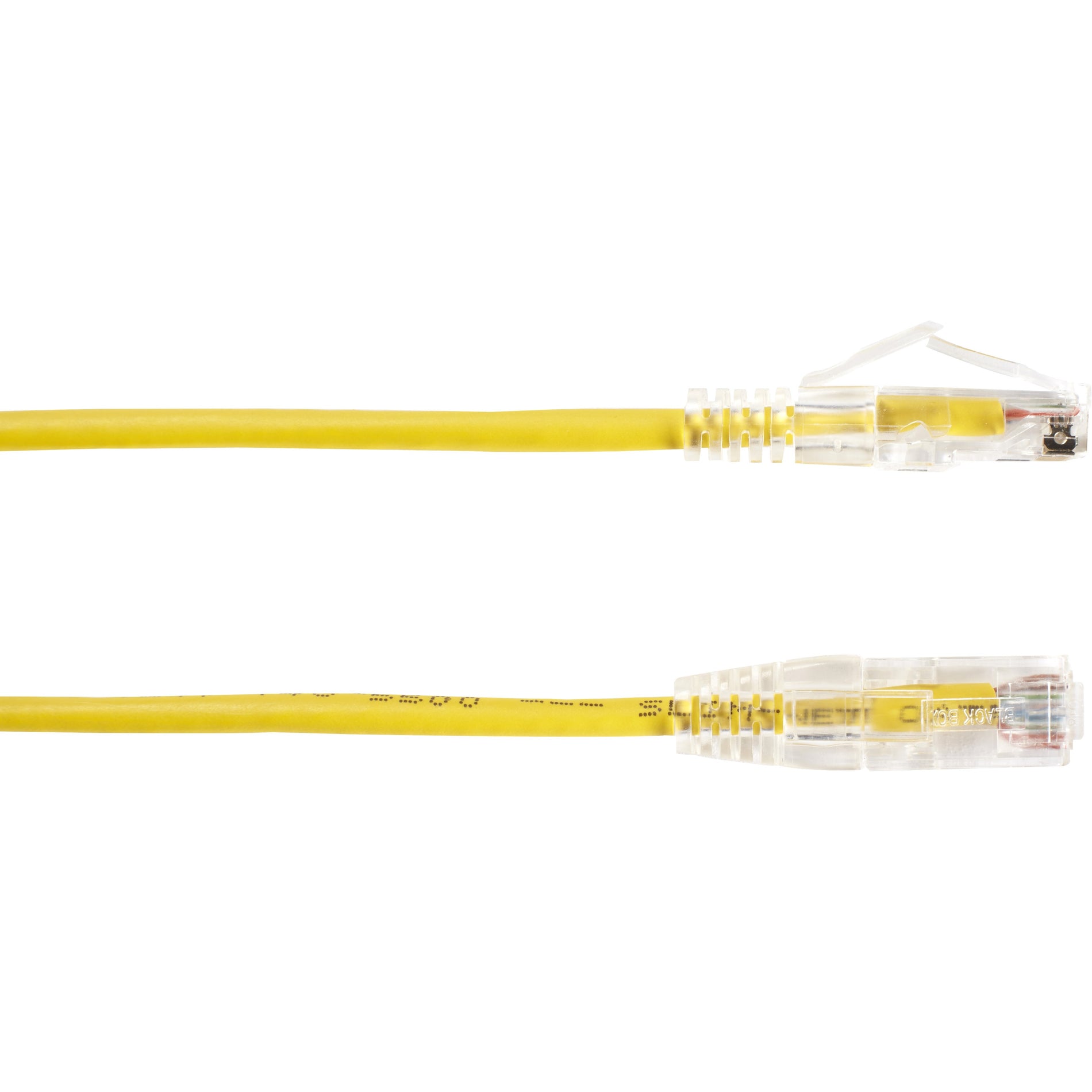 Black Box C6PC28-YL-12 Slim-Net Cat.6 UTP Patch Network Cable, 12 ft, Snagless Boot, 10 Gbit/s Data Transfer Rate, Yellow