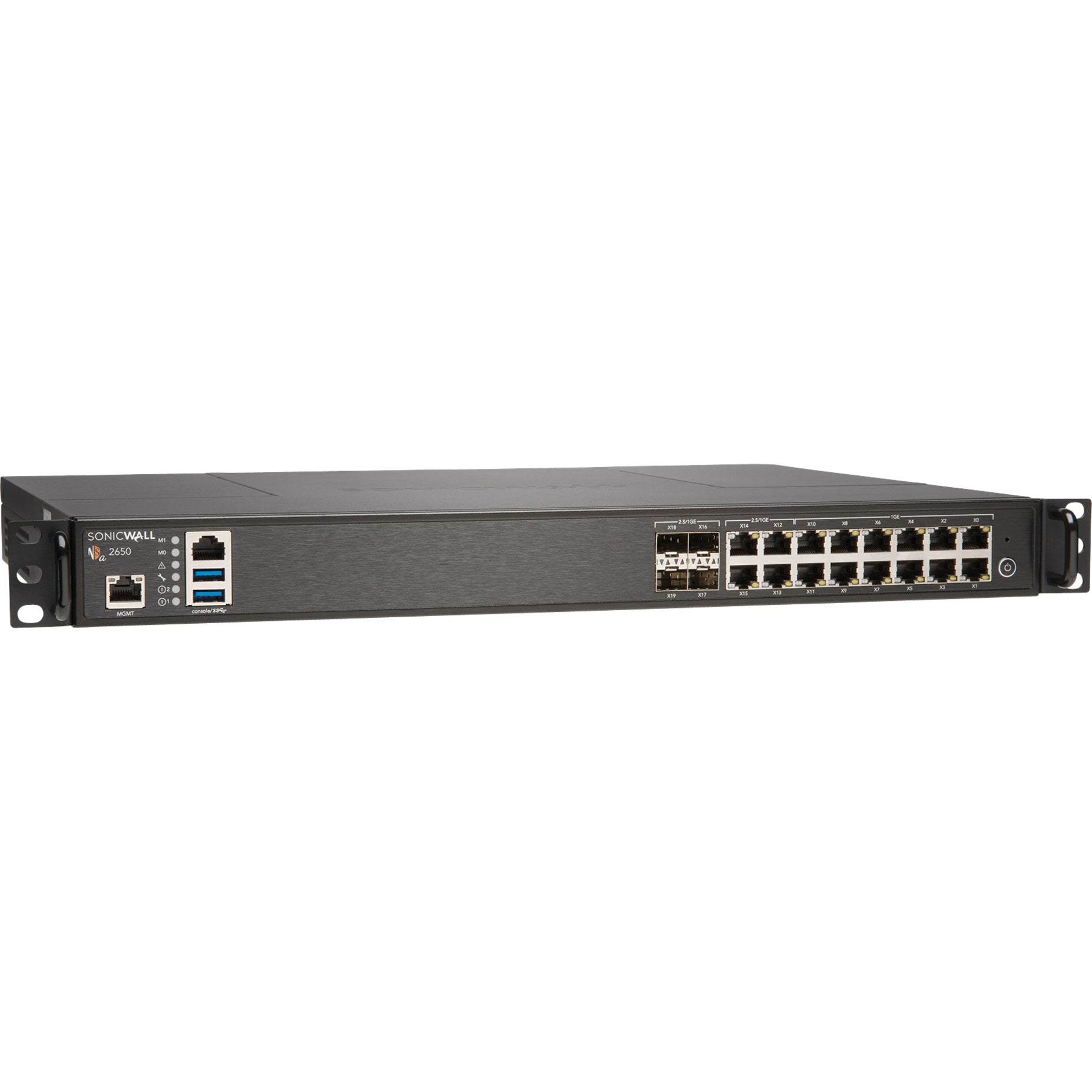 SonicWall 01-SSC-1988 NSA 2650 Network Security/Firewall Appliance, 16 Ports, AES Encryption, DDoS Protection