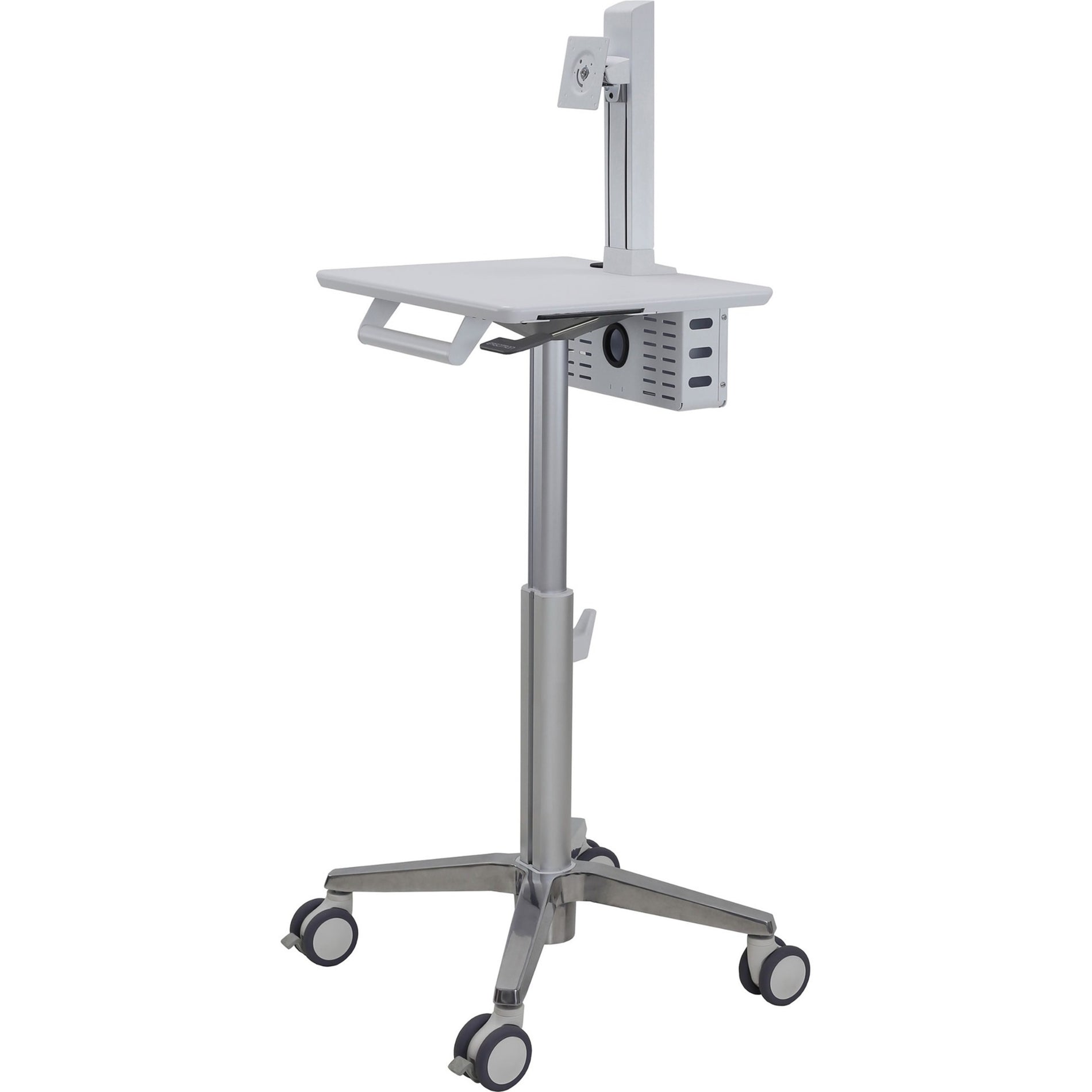 Ergotron SV10-1300-0 StyleView Lean WOW Cart, Lightweight Medical Cart with Sliding Mouse Tray, Cable Management, and Adjustable Height