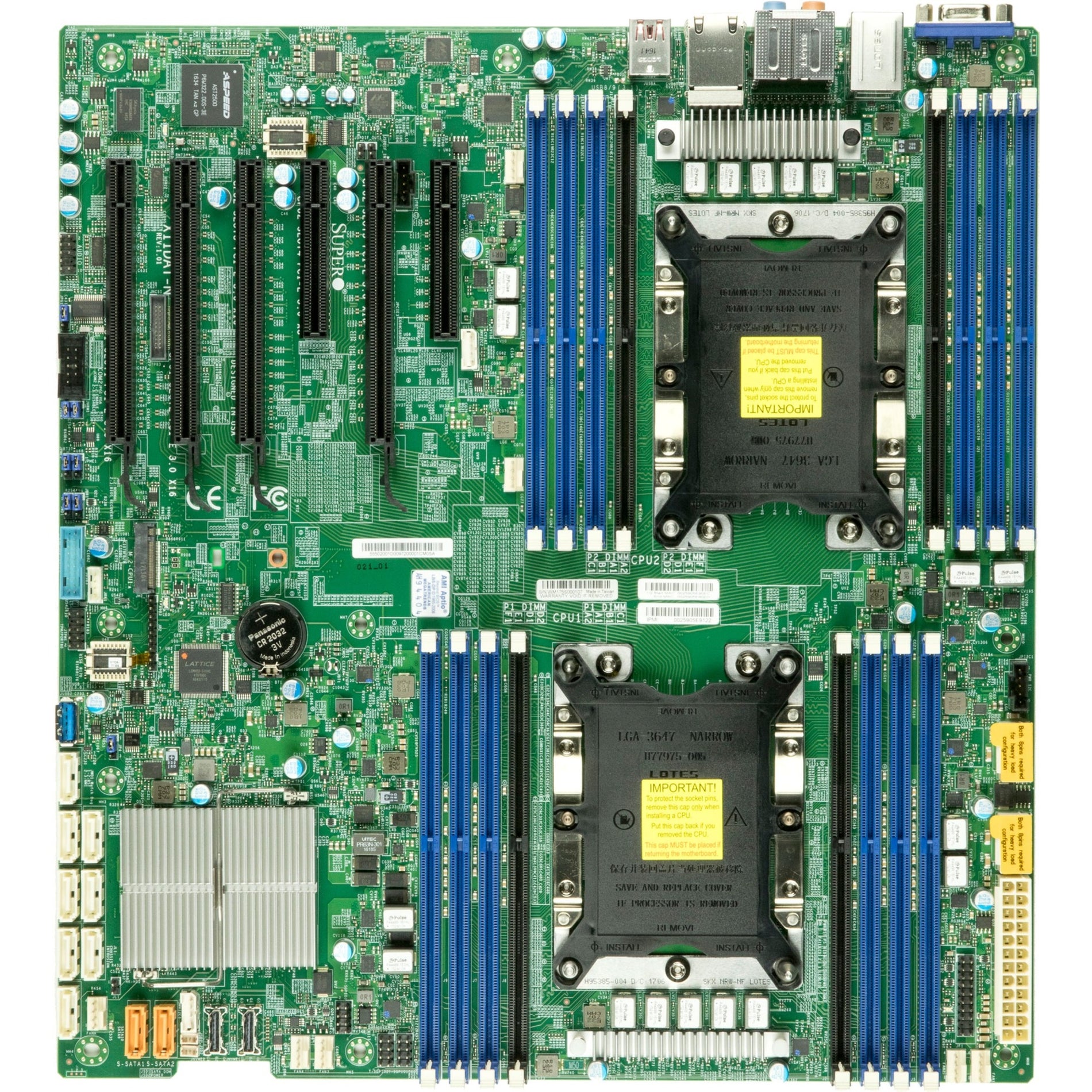 Supermicro MBD-X11DAI-N-O X11DAi-N Workstation Motherboard, C621 DDR4 M2 EATX VGA 2XGBE 10XSATA NVME RETAIL IN