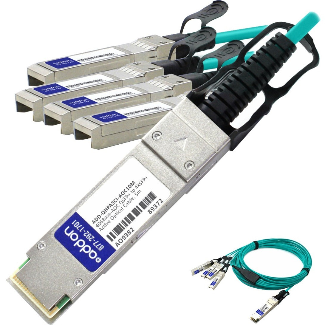AddOn ADD-QHPASCI-AOC10M QSFP+/SFP+ Network Cable, 10m Passive 10GBASE-AOC TAA