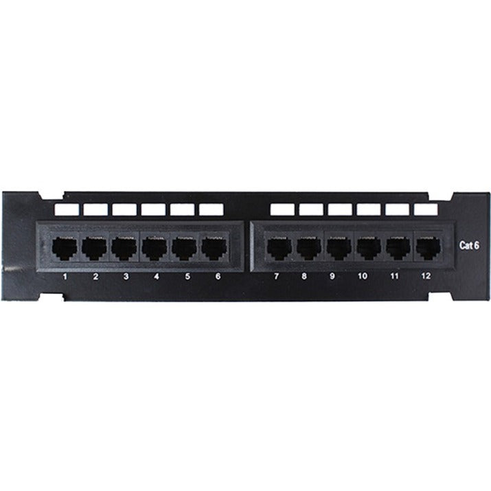 4XEM 4XWMC6PP12 12 Port CAT6 Wall Mount Patch Panel, Easy Network Cable Management