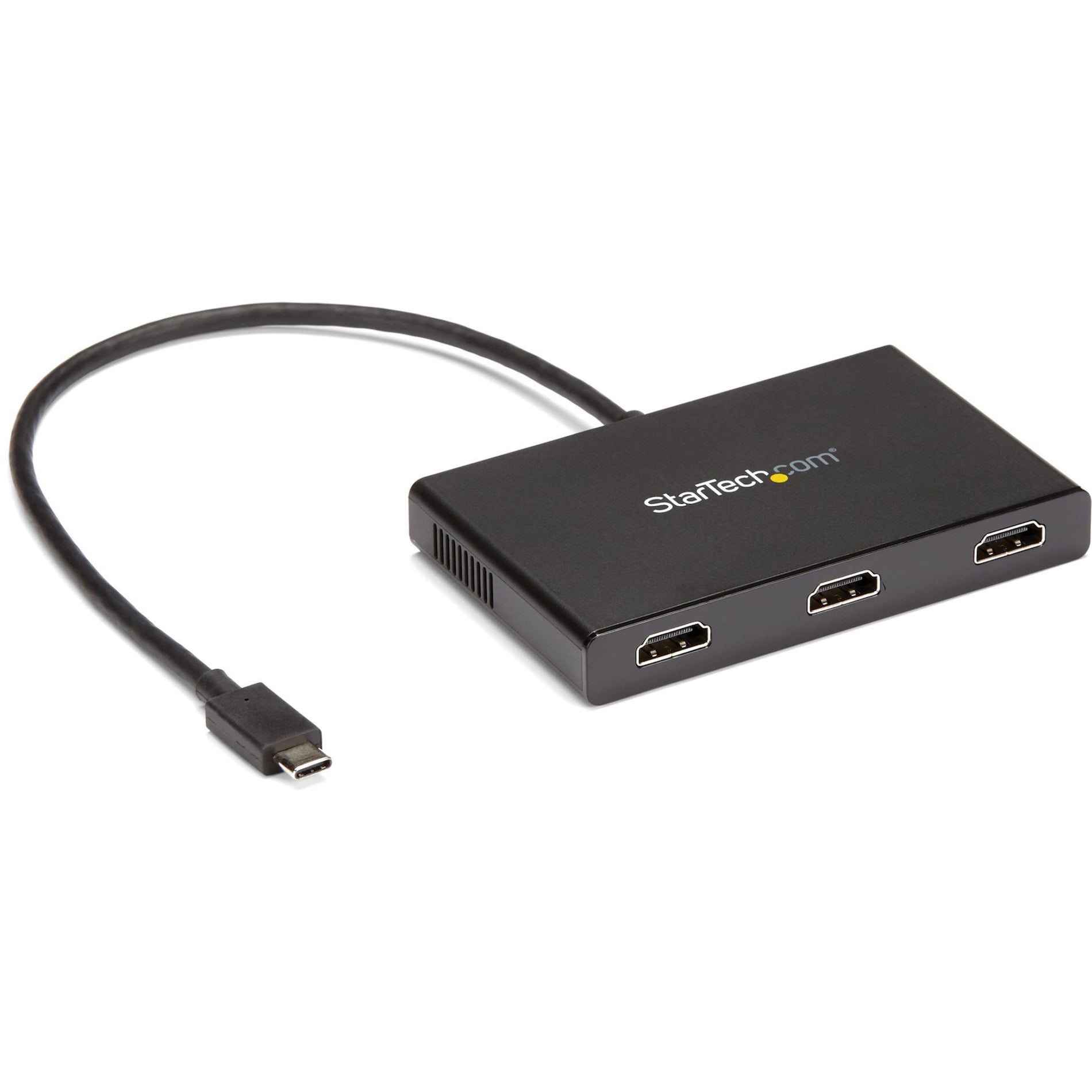 StarTech.com MSTCDP123HD USB C to HDMI Multi-Monitor Adapter - 3-Port MST Hub - USB C Multi Monitor, 4K Video, 3-Year Warranty
