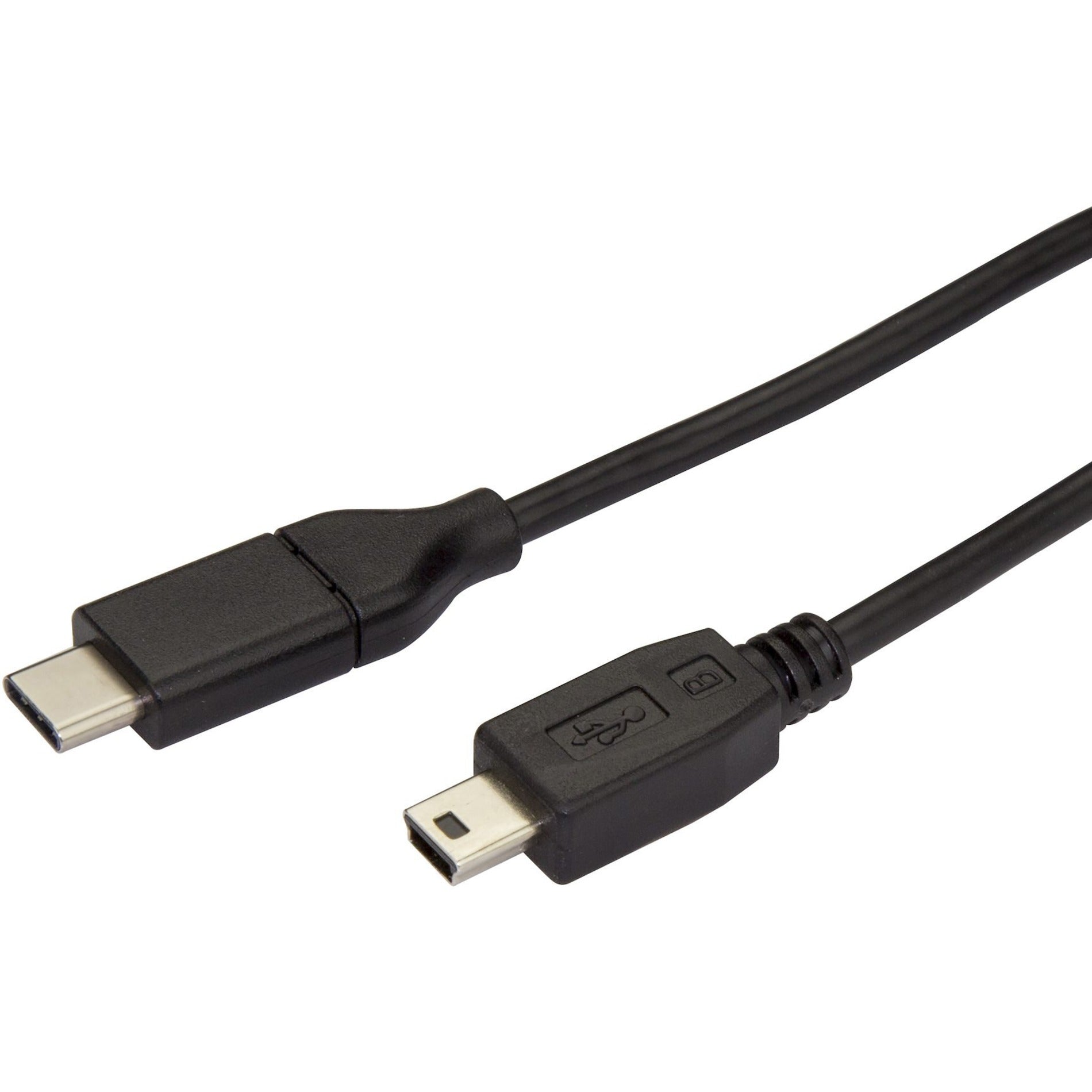 StarTech.com USB2CMB2M USB-C to Mini-USB Cable - M/M - 2m 6ft - USB 2.0, Black, 480 Mbit/s