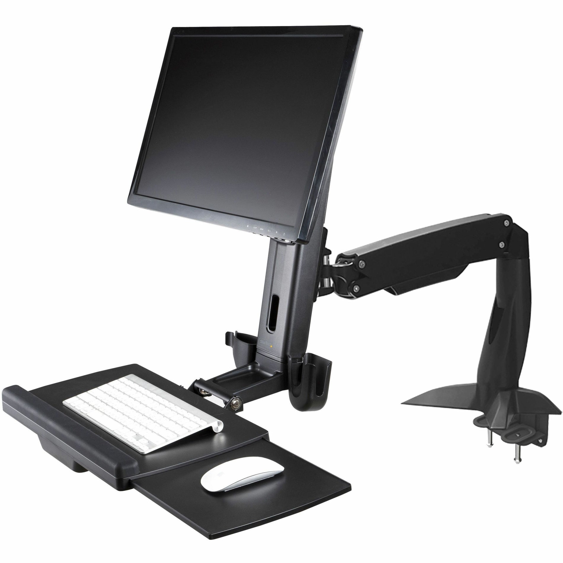 StarTech.com ARMSTSCP1 Sit-Stand Monitor Arm, Height Adjustable Desk Mount for up to 24" Monitors, VESA Mount, Ergonomic Workstation