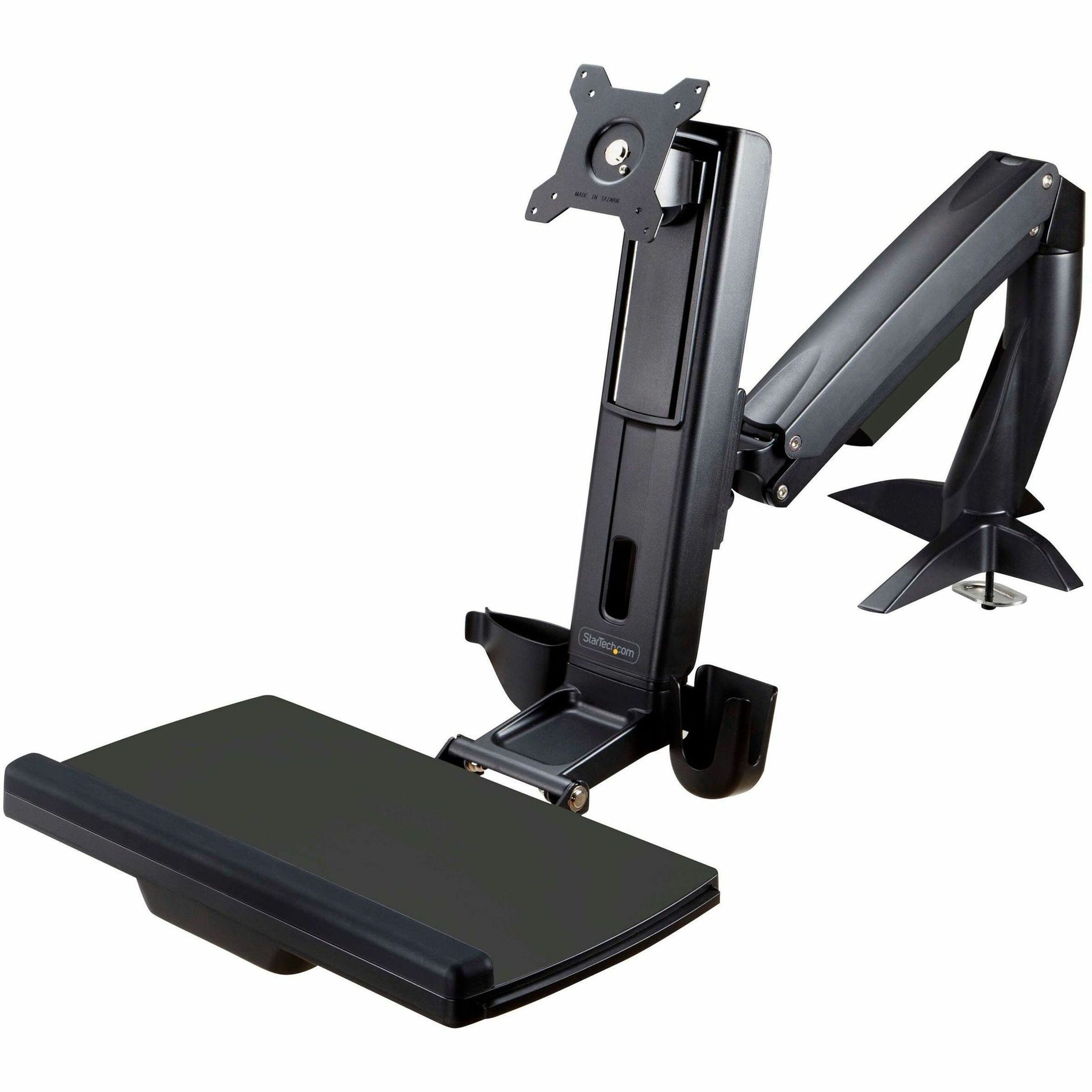 StarTech.com ARMSTSCP1 Sit-Stand Monitor Arm, Height Adjustable Desk Mount for up to 24" Monitors, VESA Mount, Ergonomic Workstation