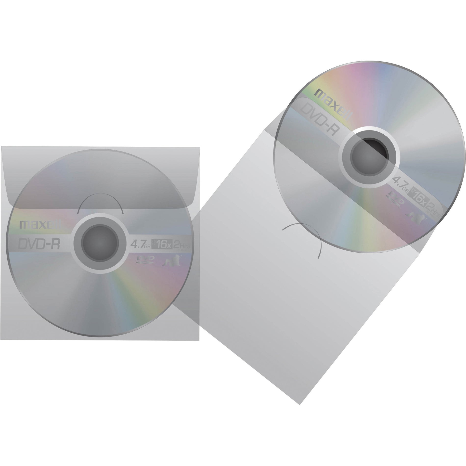 Maxell CD/DVD Keeper Sleeves - Clear (50 Pack) [Discontinued]
