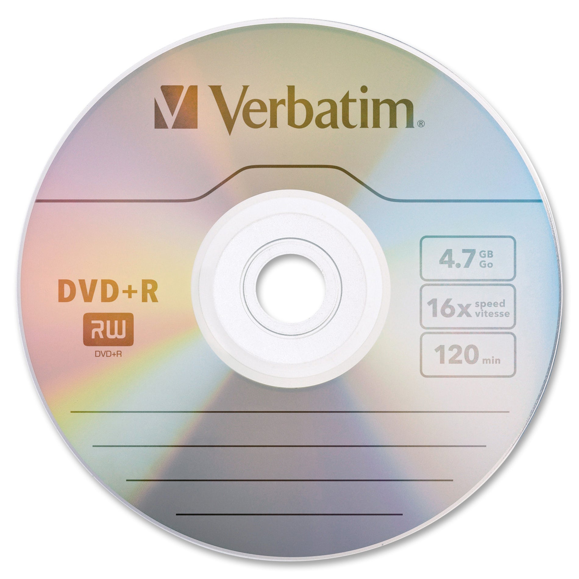Verbatim 95101 AZO DVD-R 4.7GB 16X with Branded Surface - 50pk Spindle, 16X Speed, 4.7GB, For Recorders/Drives