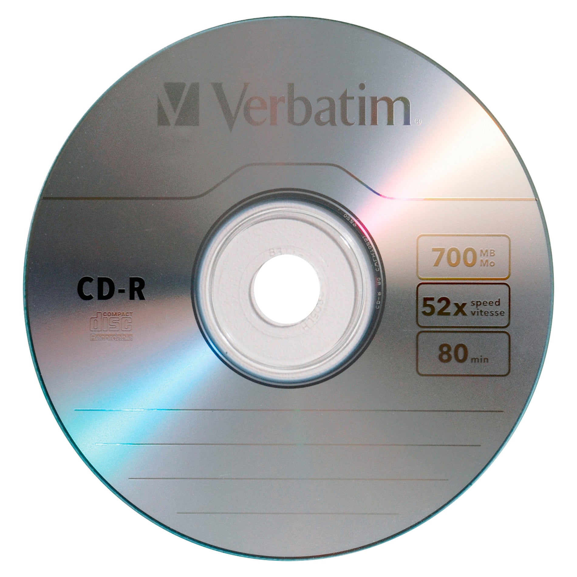 Verbatim 94935 CD-R 700MB 52X with Branded Surface - 10pk Slim Case, Lifetime Warranty