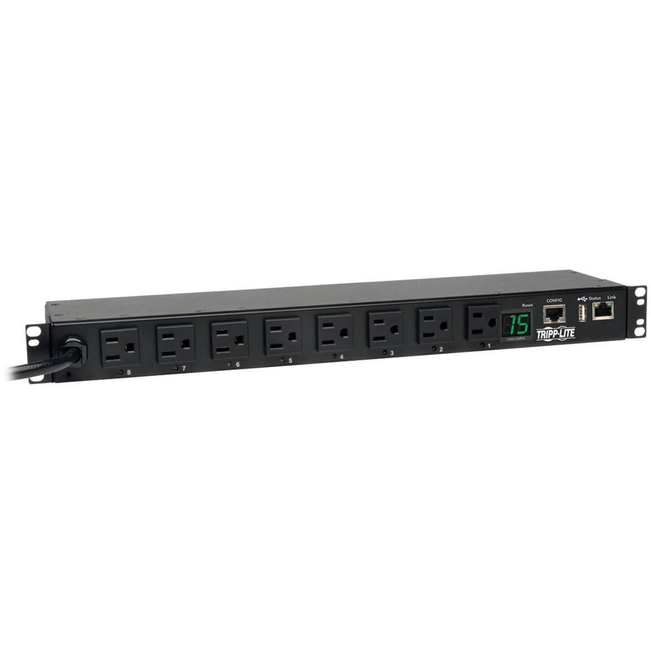 Tripp Lite PDUMH15NET2LX 8-Outlet PDU Switched 120V 1.4kW 15A, Remote Management, TAA Compliant