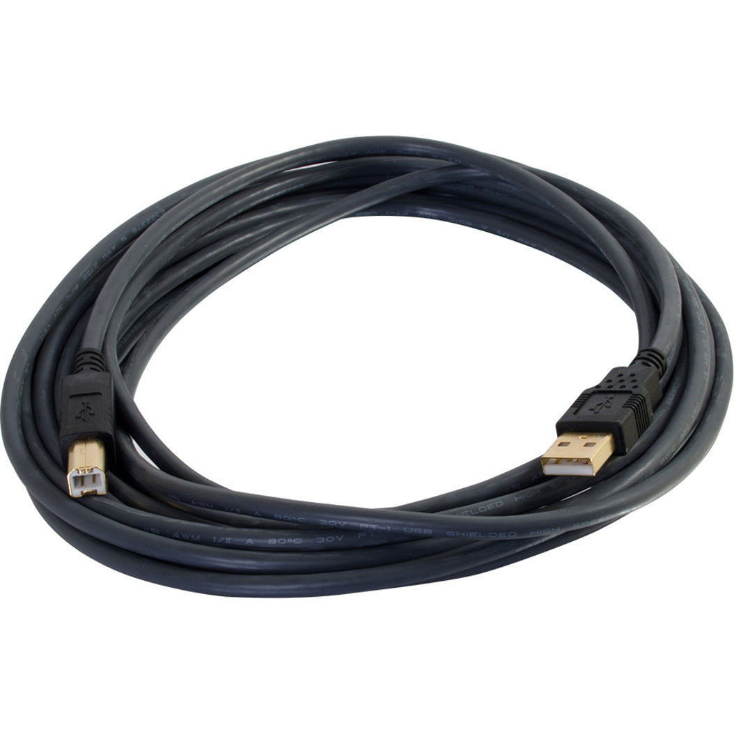 C2G 29141 Ultima USB A to USB B Cable 6.6ft, High-Speed Data Transfer