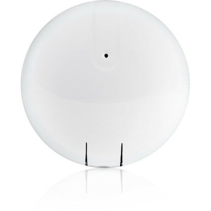 Front view of 2GIG FireFighter showing circular design with integrated mounting stand-alternate-image2