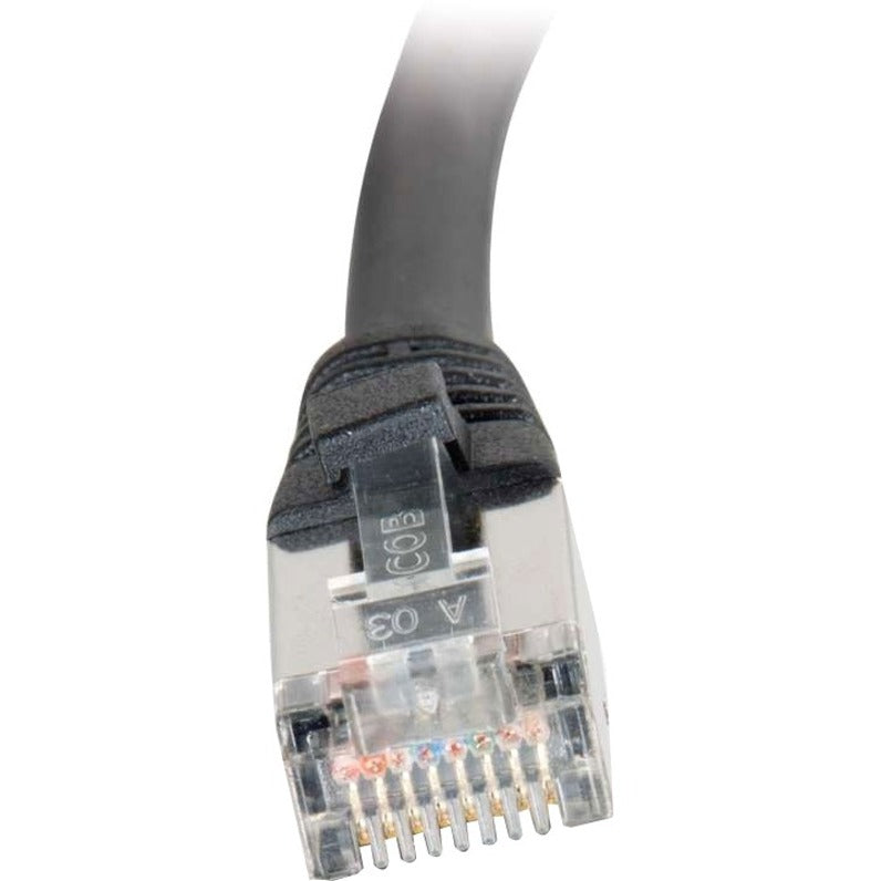 C2G 28690 3 ft Cat5e Molded Shielded Network Patch Cable - Black, Lifetime Warranty
