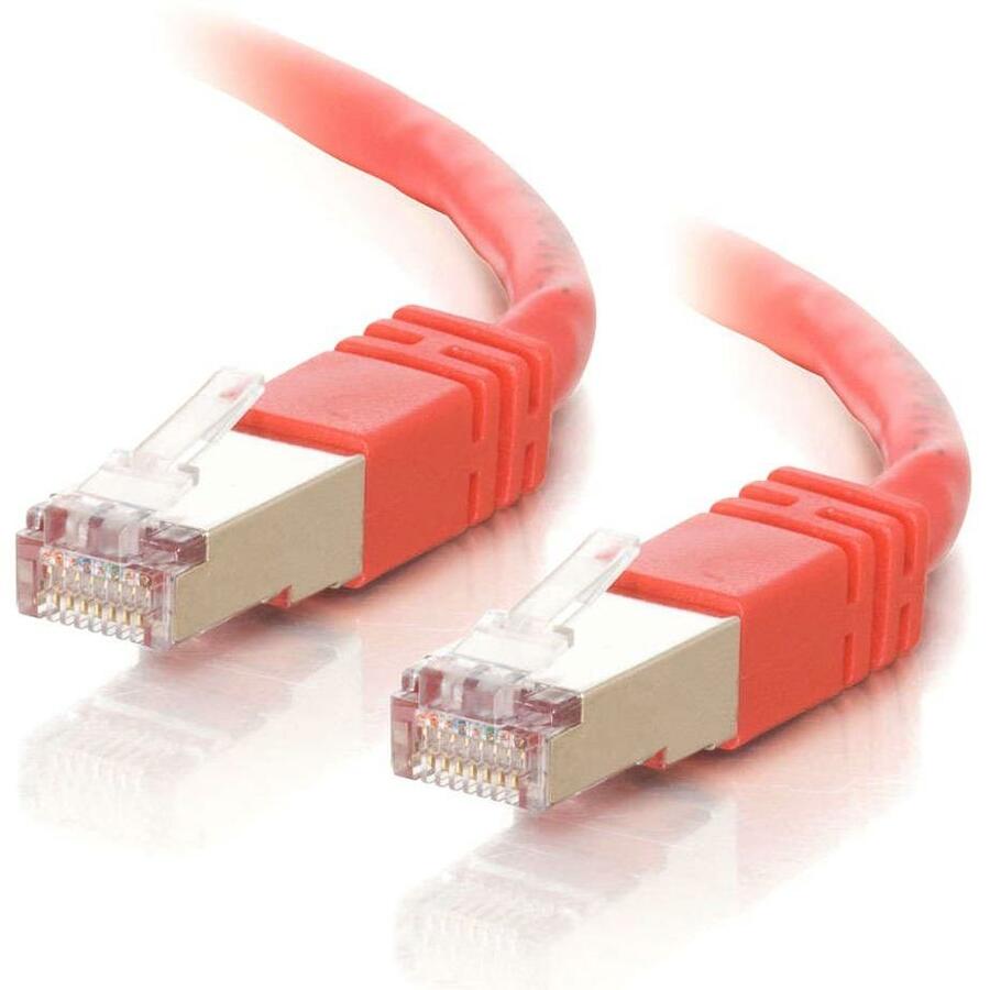 C2G 27242 3ft Cat5e Molded Shielded Network Patch Cable, Red