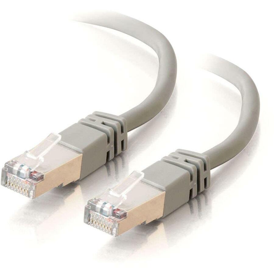 C2G 27270 50 ft Cat5e Molded Shielded Network Patch Cable - Gray, Lifetime Warranty