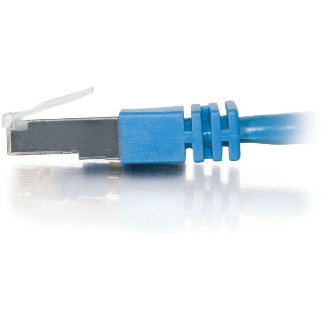 C2G 27271 50ft Cat5e Shielded Ethernet Cable, Snagless, Blue